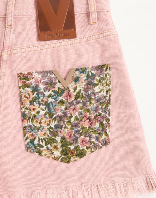 Valentino - Denim Shorts - Pink - Woman - Denim