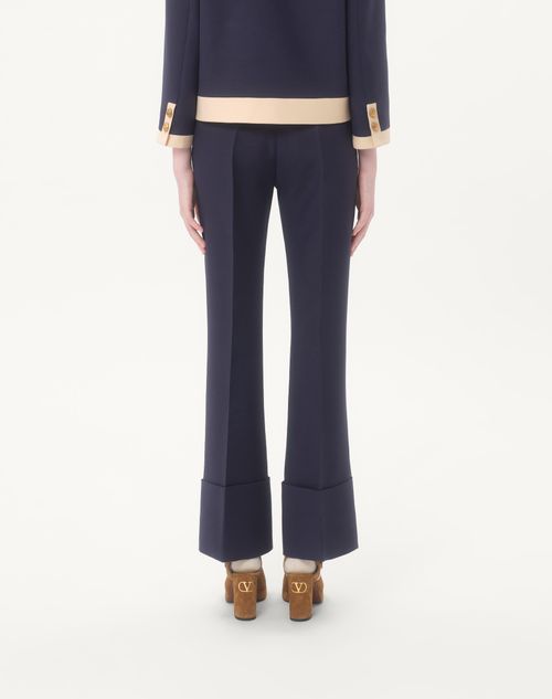 Valentino - Crepe Couture Pants - Blue - Woman - Pants And Shorts