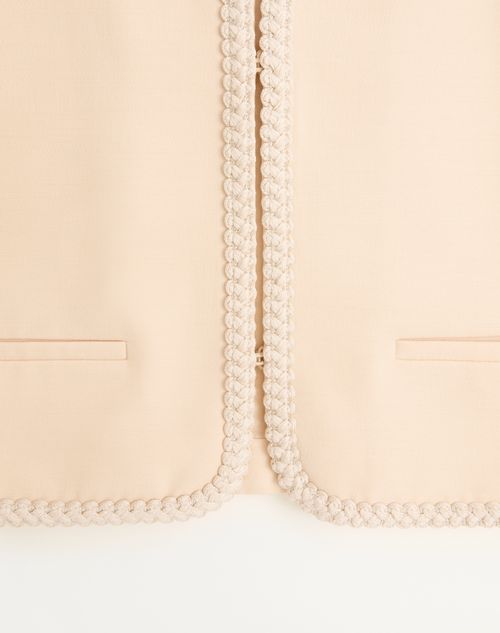 Valentino - Crepe Couture Jacket - Birch - Woman - Jackets And Blazers