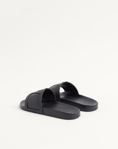 Valentino Garavani - Coolside Rubber Slide Sandal - Black - Man - Sandals