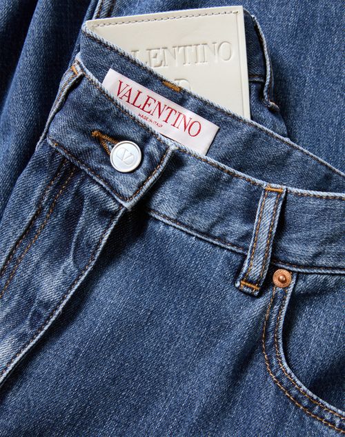 Valentino - Blue Medio Denim Pants - Denim - Woman - Denim