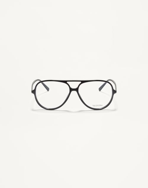 Valentino - Runde Acetat-brille - Schwarz - Unisex - Sonnenbrillen