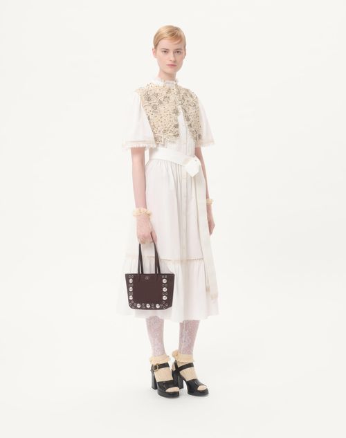 Valentino Garavani - Valentino Garavani Nellcôte Mini Suede Shopping Bag - Brown - Woman - Totes