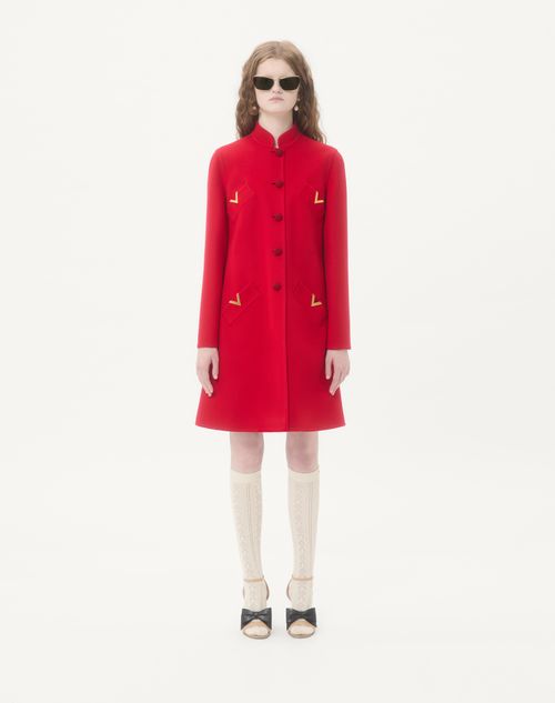 Valentino - Compact Drap Coat - Paris - Woman - Coats And Outerwear