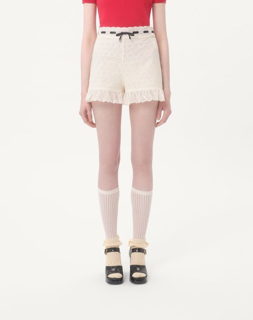 Valentino - Short À Pois Daisy Sangallo - Ivoire - Femme - Shorts Et Pantalons