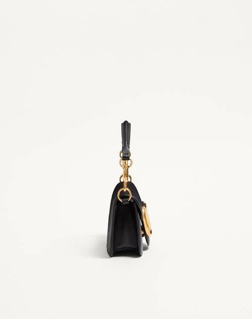 Valentino Garavani - Valentino Garavani Locò Small Shoulder Bag In Calfskin - Black - Woman - Shoulder Bags
