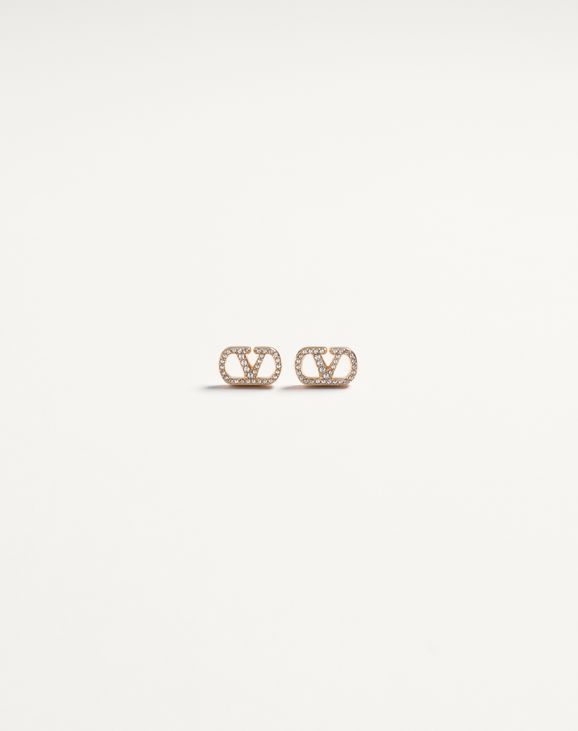 Vlogo Signature Earrings In Metal And Swarovski® Crystals for
