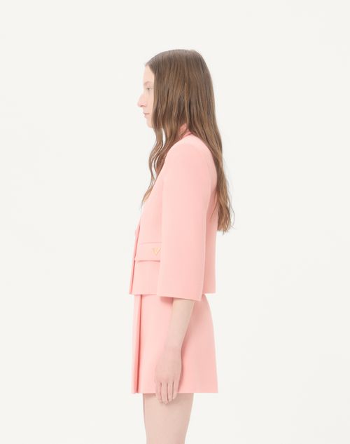 Valentino - Wool Crepe Jacket - Pink - Woman - Jackets And Blazers