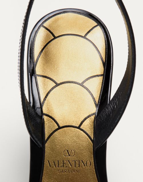 Valentino Garavani - Ladycrush Patent Leather Sandal With Crystals 85mm - Black/silver - Woman - Sandals