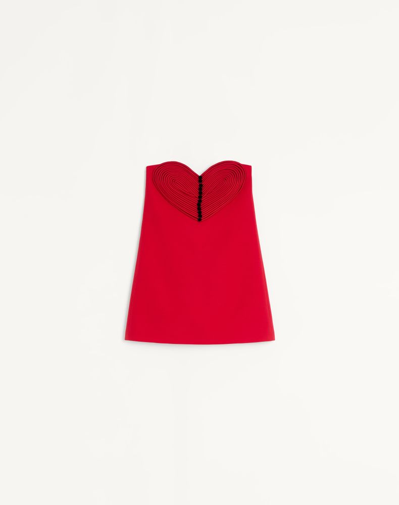 Valentino Women's Paris Embroidered Crepe Couture Short Dress Woman 46
