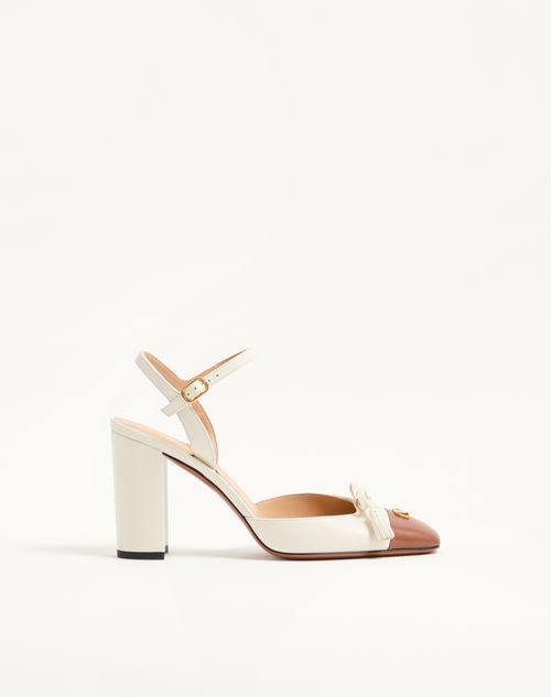 Valentino Garavani - Valet Du Roi Pumps In Kidskin 90mm - Butter/tobacco - Woman - Pumps And Slingbacks