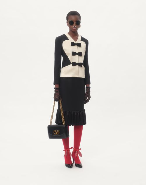 Valentino - Crepe Couture Midi Skirt - Black - Woman - Skirts