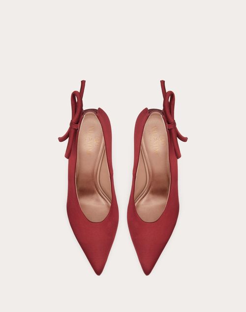Valentino Garavani - Valentino Garavani Nite-out Satin Pump 110 Mm - Maroon - Woman - Pumps