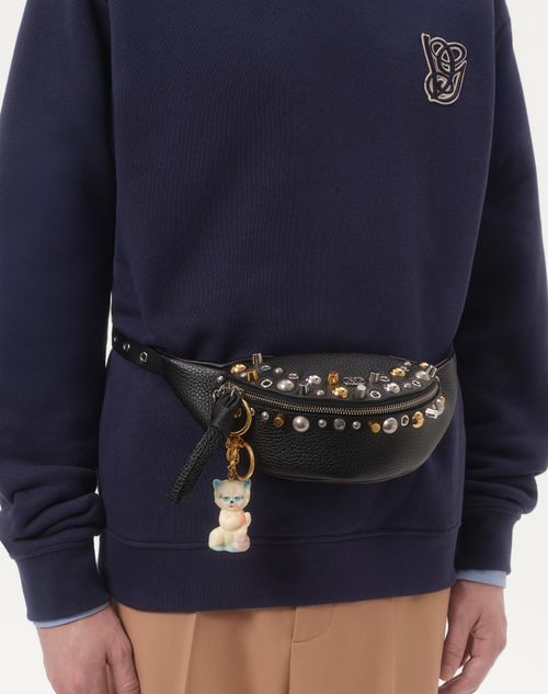 Valentino - Sudadera De Algodón Con Parche Vg - Azul - Hombre - Camisetas Y Sudaderas