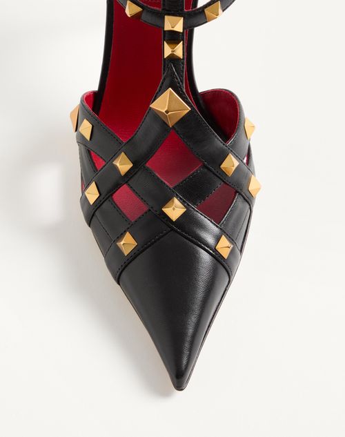 Valentino Garavani - Zapatos De Salón Studdy De Cabritilla Con Tacón De 100 mm - Negro - Mujer - Salones
