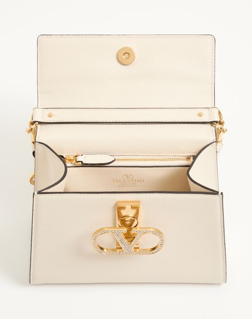 Valentino Garavani - Small Vsling Handbag With Jewel Logo - Light Ivory - Woman - Top Handle Bags