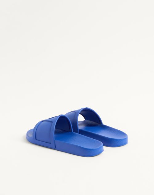 Valentino Garavani - Coolside Rubber Slide Sandal - Acid Bluette - Man - Sandals