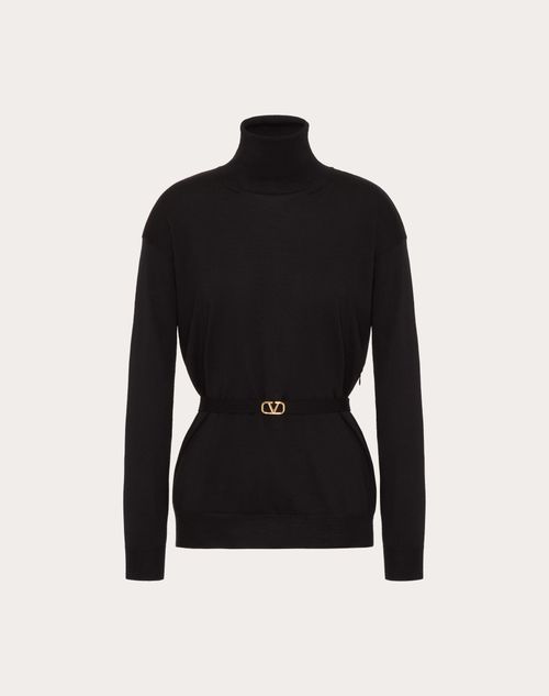 Valentino Wollpullover Frau Schwarz Xs In Black