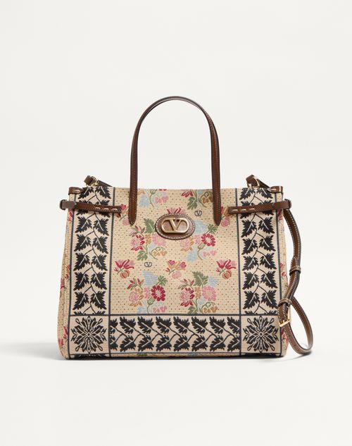 Valentino Garavani Men Two-Tone Canvas Antibes Shopping Bag
