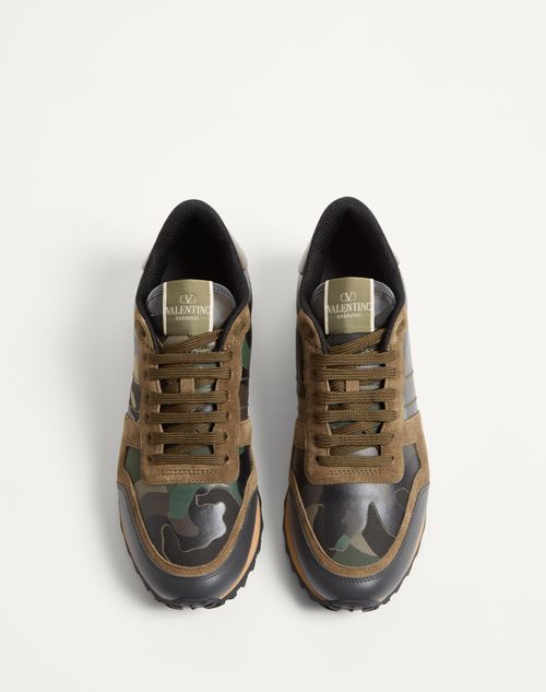 Valentino Garavani - Camouflage Rockrunner Sneaker - Military Green - Man - Sneakers