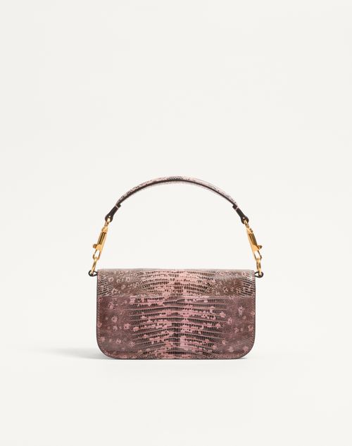 Valentino Garavani - Valentino Garavani Locò Small Shoulder Bag In Tejus With Jewel Logo - Peach Rose/vintage Rose - Woman - Shoulder Bags