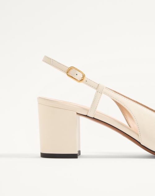 Valentino Garavani - Valet Du Roi Kidskin Slingback Pumps 60mm - Butter/tobacco - Woman - Pumps