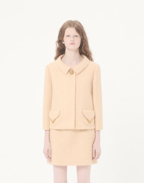 Valentino - Curly Wool Jacket - Birch - Woman - Jackets And Blazers