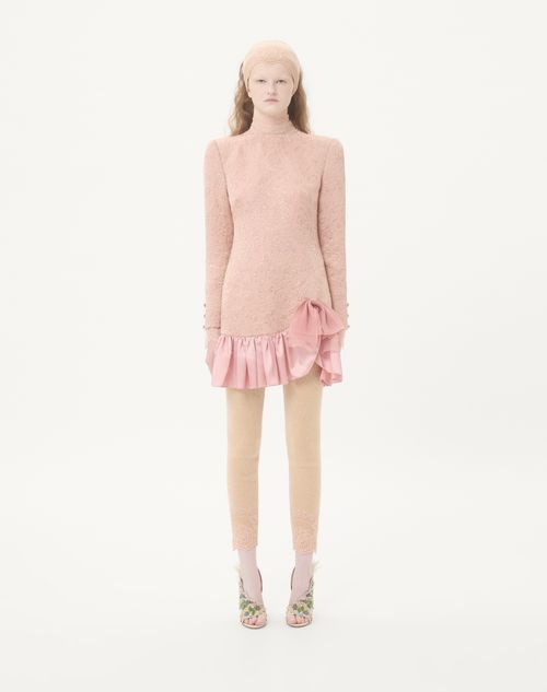 Valentino - Floral Matelassé Short Dress - Vintage Rose - Woman - Dresses