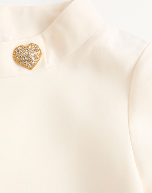 Valentino - Crepe Couture Short Dress - Ivory - Woman - Dresses