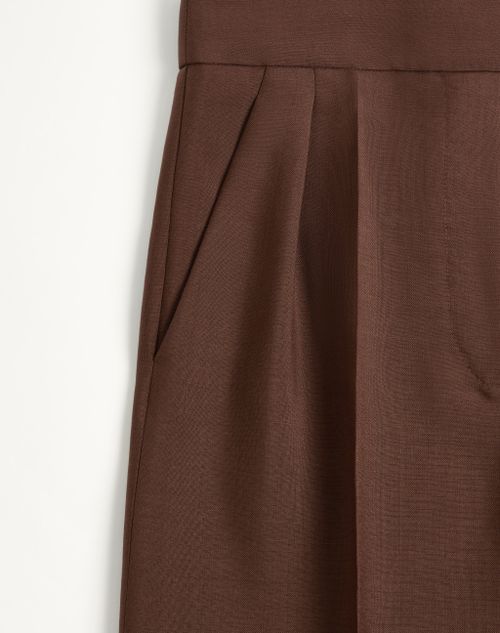 Valentino - British Mohair Trousers - Brown - Woman - Trousers And Shorts