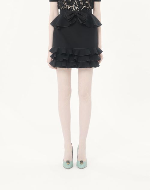 Valentino - Crepe Couture Short Skirt - Black - Woman - Skirts