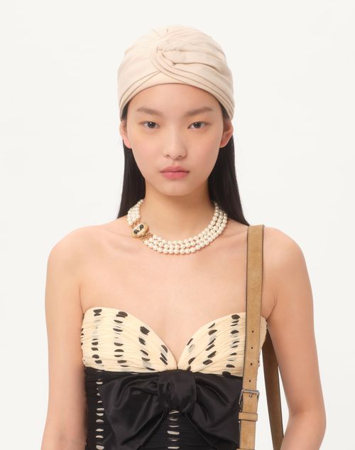 Valentino - Chiffon Top With Plusdepois Print - Black/birch - Woman - Shirts And Tops