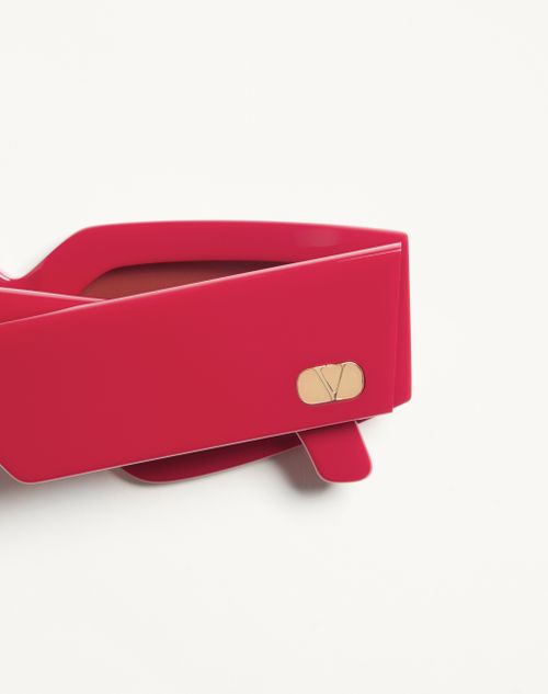 Valentino - Geometric Acetate Eyewear - Red - Woman - Eyewear