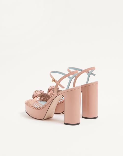 Valentino Garavani - Coeur Royal Platform Sandal In Kidskin 115mm - Pink - Woman - Sandals