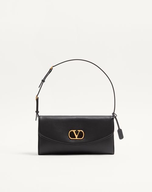 Valentino Garavani  Garavani Devain Small Nappa Shoulder Bag Woman Black Uni In Black