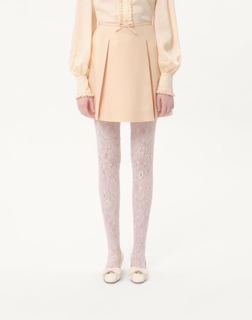 Valentino - Crepe Couture Short Skirt - Birch - Woman - Skirts