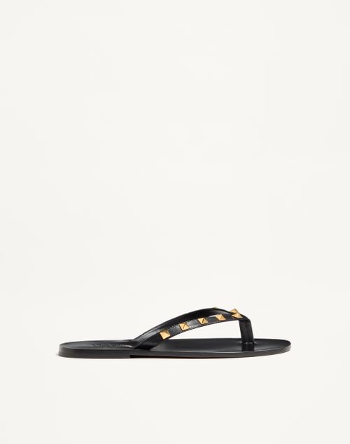 Valentino Garavani Rockstud Kidskin Flip-flops Man Black 45