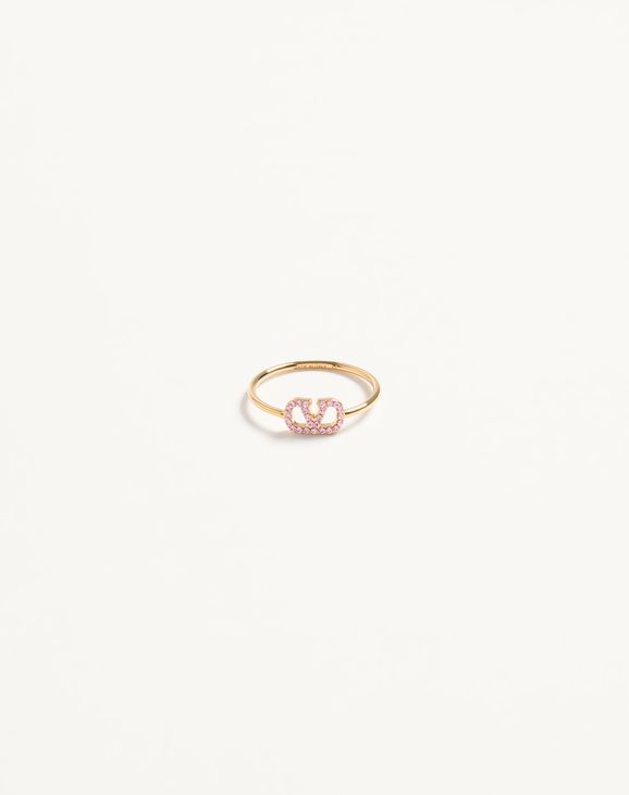 VALENTINO Vロゴ シグネチャー クリスタル ブローチ VALENTINO（ヴァレンティノ） ブローチ アクセサリー Vロゴ