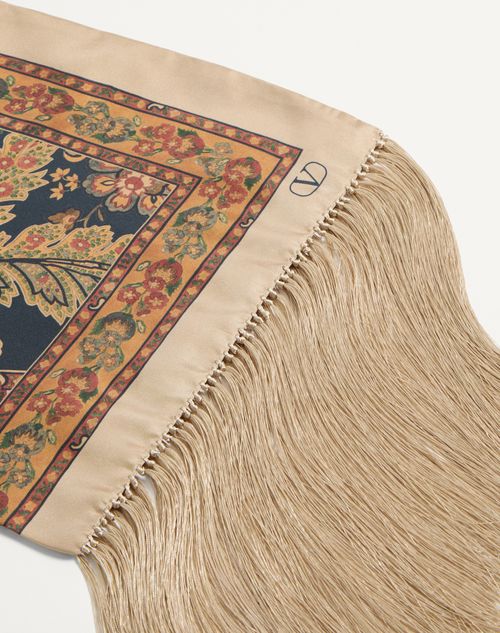 Valentino Garavani - Silk Cashmere Scarf - Navy - Woman - Soft Accessories