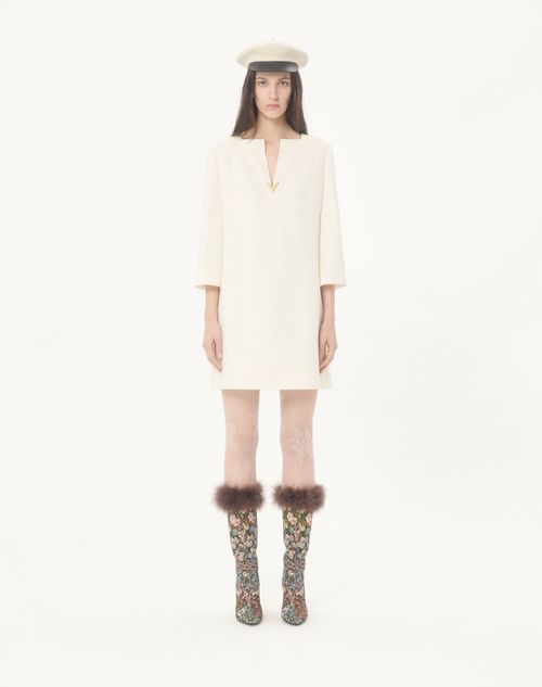 Valentino - Crepe Couture Short Dress - Ivory - Woman - Dresses