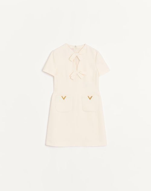 Valentino - Crepe Couture Short Dress - Ivory - Woman - Dresses