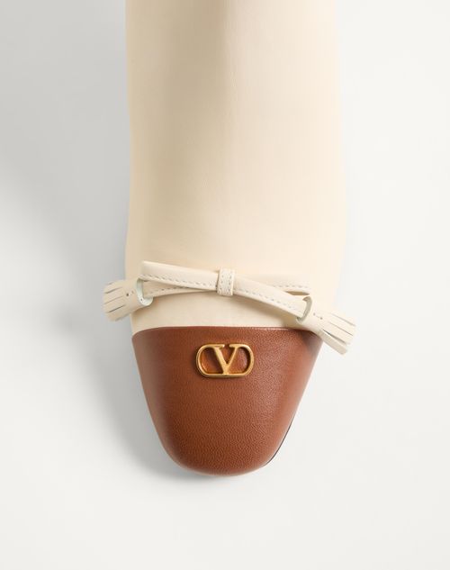 Valentino Garavani - Valet Du Roi Kidskin Leather Ankle Boot 60mm - Butter/tobacco - Woman - Boots