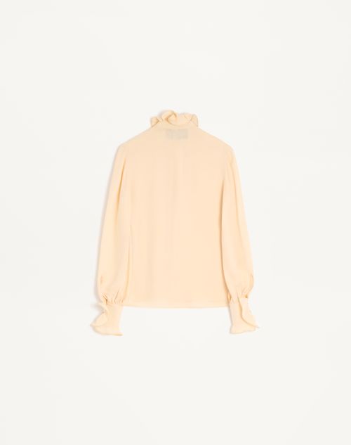 Valentino - Chemisier En Georgette - Bouleau - Femme - Chemises Et Tops