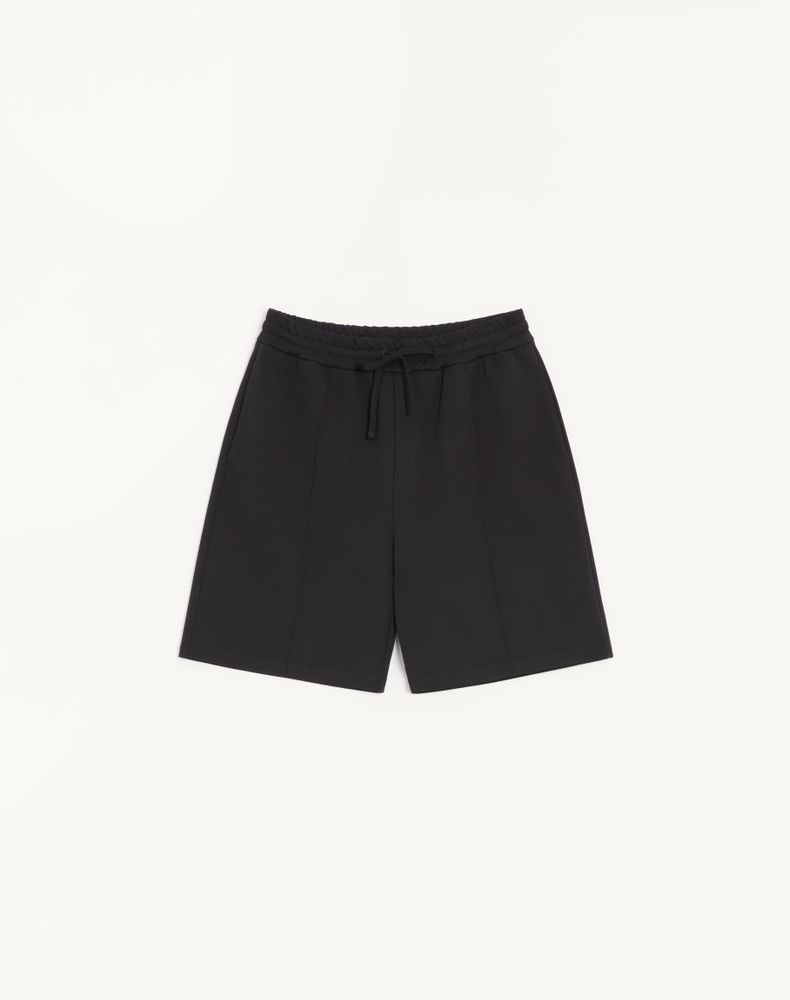 Valentino Men's Black Cotton Bermuda Shorts With Vgold Man Xxl