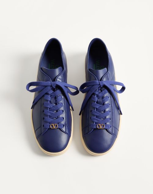 Valentino Garavani - Royco Sneaker In Nappa Calfskin - Indigo - Man - Sneakers