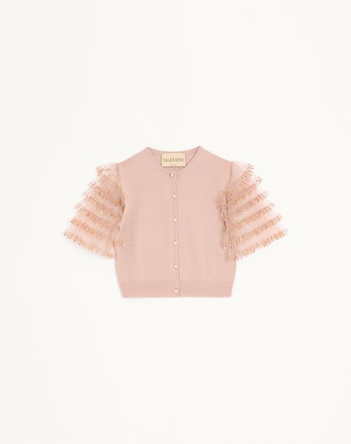 Valentino - Valentino Cashmere Cardigan - Skin - Woman - Knitwear