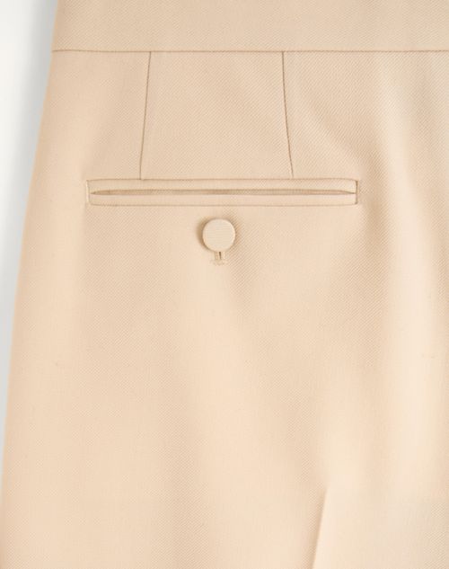 Valentino - Wool Gabardine Pants - Cream - Man - Pants And Shorts