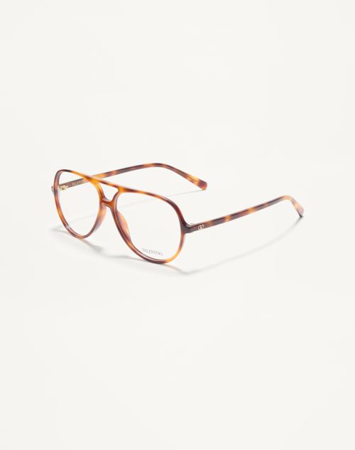 Valentino - Runde Acetat-brille - Havana - Unisex - Sonnenbrillen