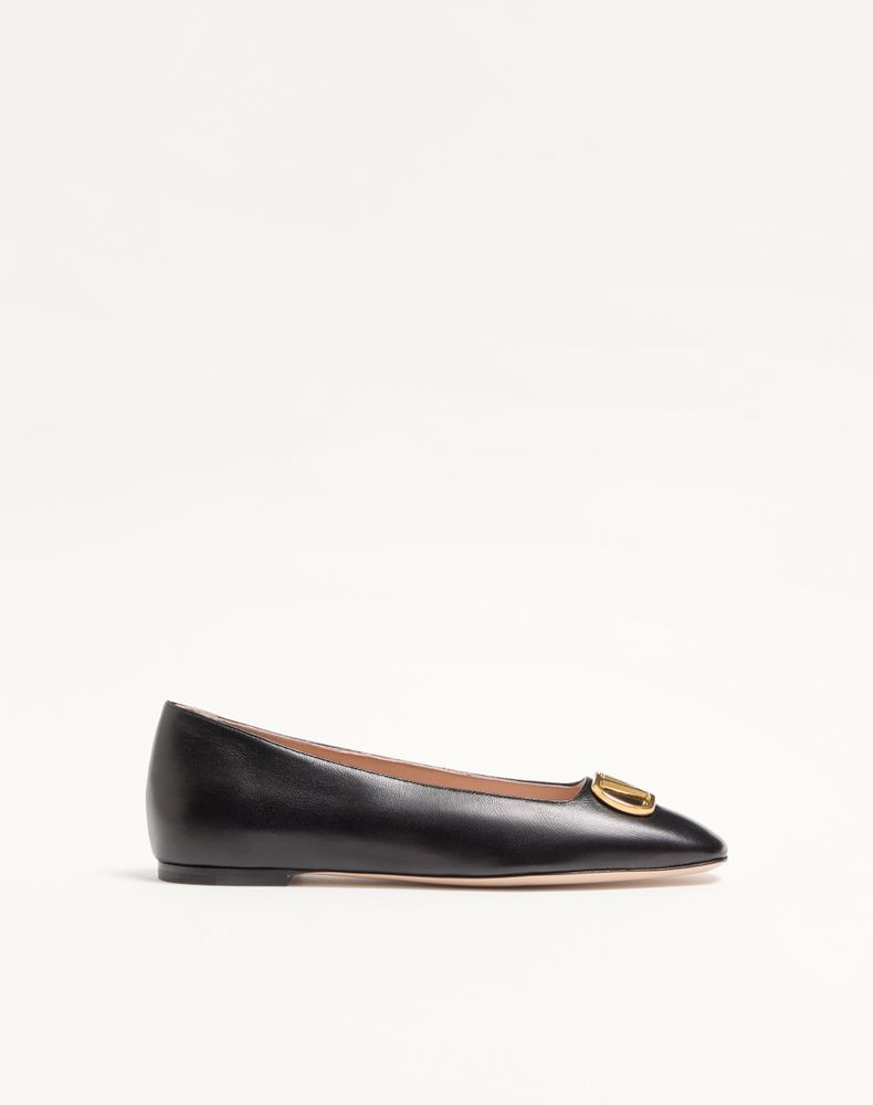 Valentino Garavani Valentino Vlogo Signature Leather Ballerina Flat In Multi