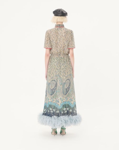 Valentino - Pekin Midi Dress With Voyage Imaginaire Paisle - Multicolor - Woman - Dresses